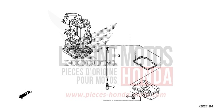 KIT, O.P. CARBURATEUR de CRF150R "Grandes Roues" EXTREME RED (R292) 2014